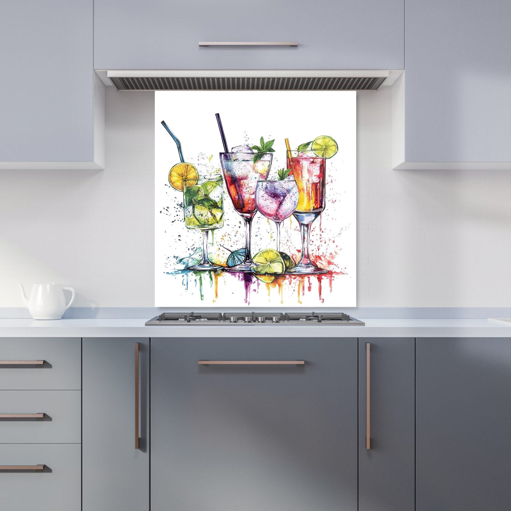 Vibrant Cocktail Splash Kitchen Splashback
