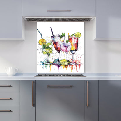 Vibrant Cocktail Splash Kitchen Splashback