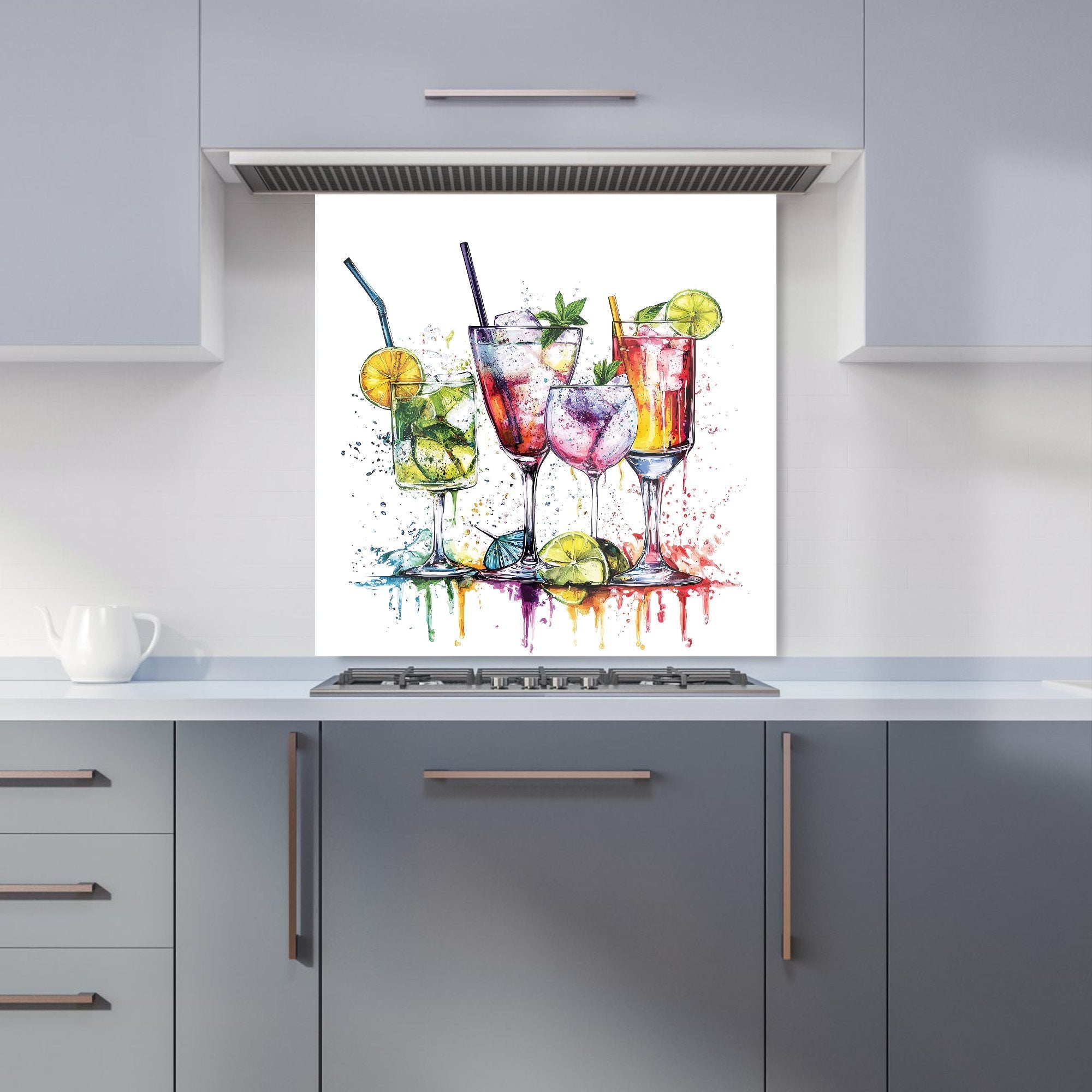 Vibrant Cocktail Splash Kitchen Splashback