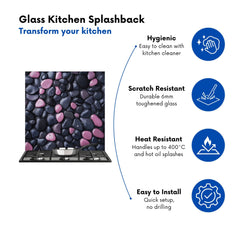 Blush and Charcoal Pebble Mix Kitchen Splashback