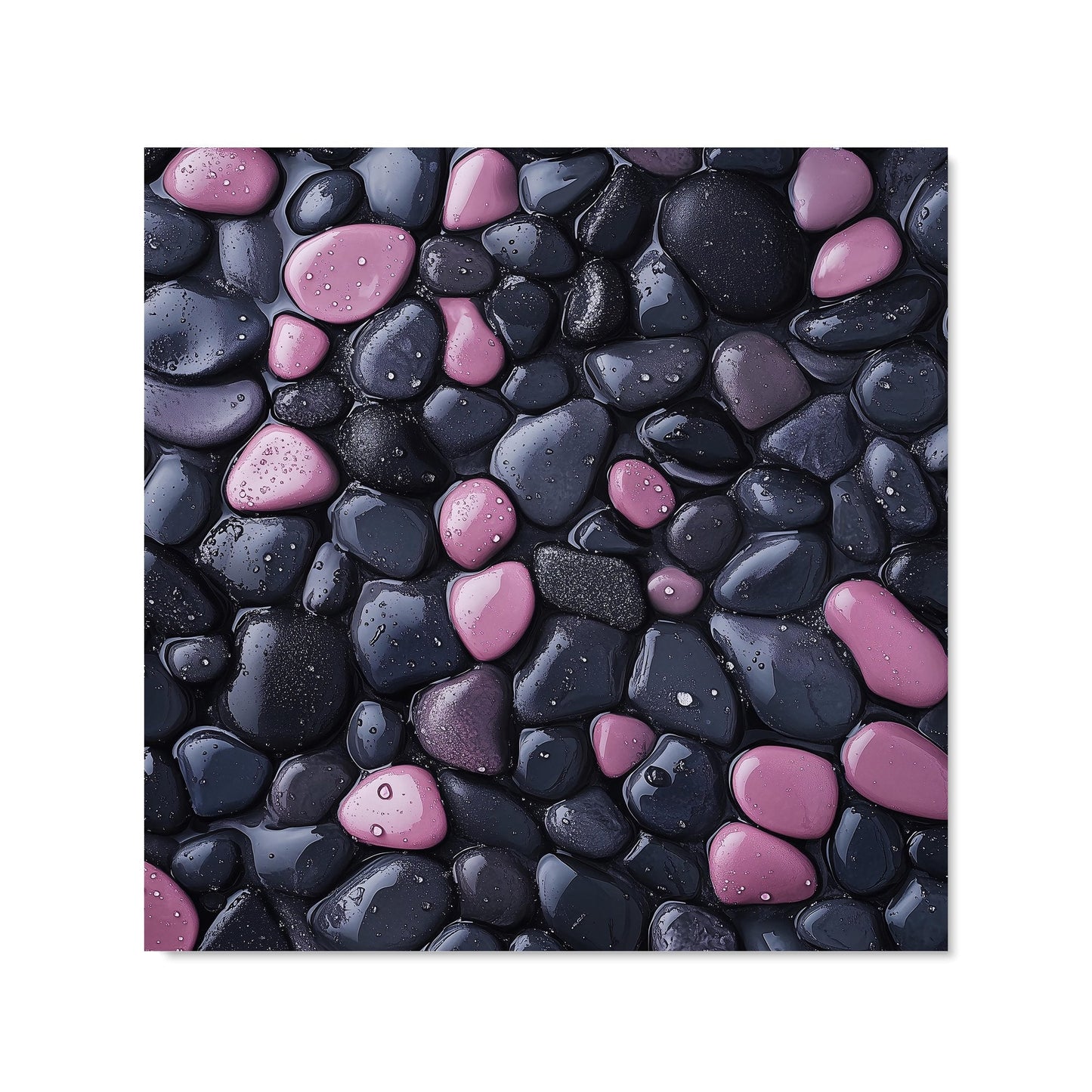 Blush and Charcoal Pebble Mix Kitchen Splashback