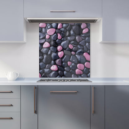 Blush and Charcoal Pebble Mix Kitchen Splashback