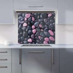 Blush and Charcoal Pebble Mix Kitchen Splashback