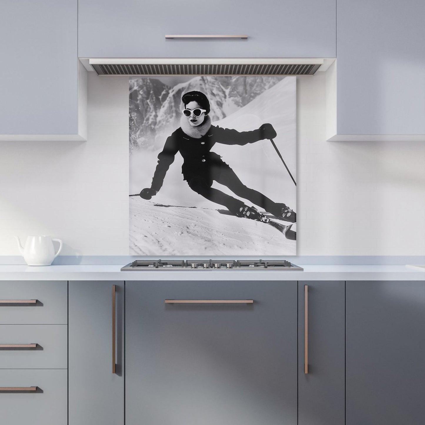 Glamorous Slopes of the 60s Kitchen Splashback