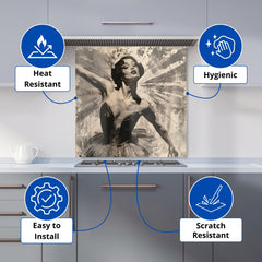 1920s Ballerina Radiance Kitchen Splashback