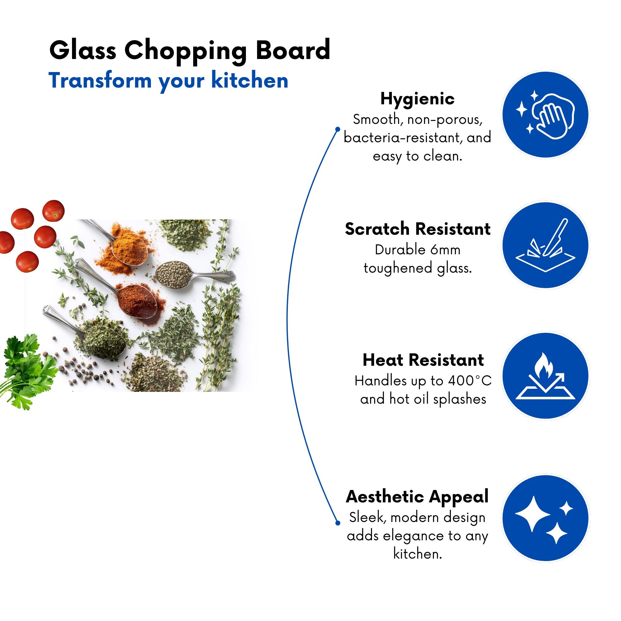 Herbal Essence In Spoons Chopping Board