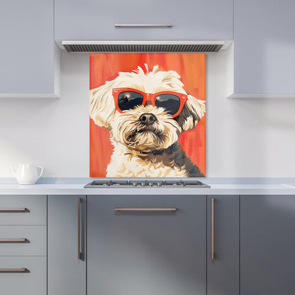 Cool Pup in Sunglasses Kitchen Splashback