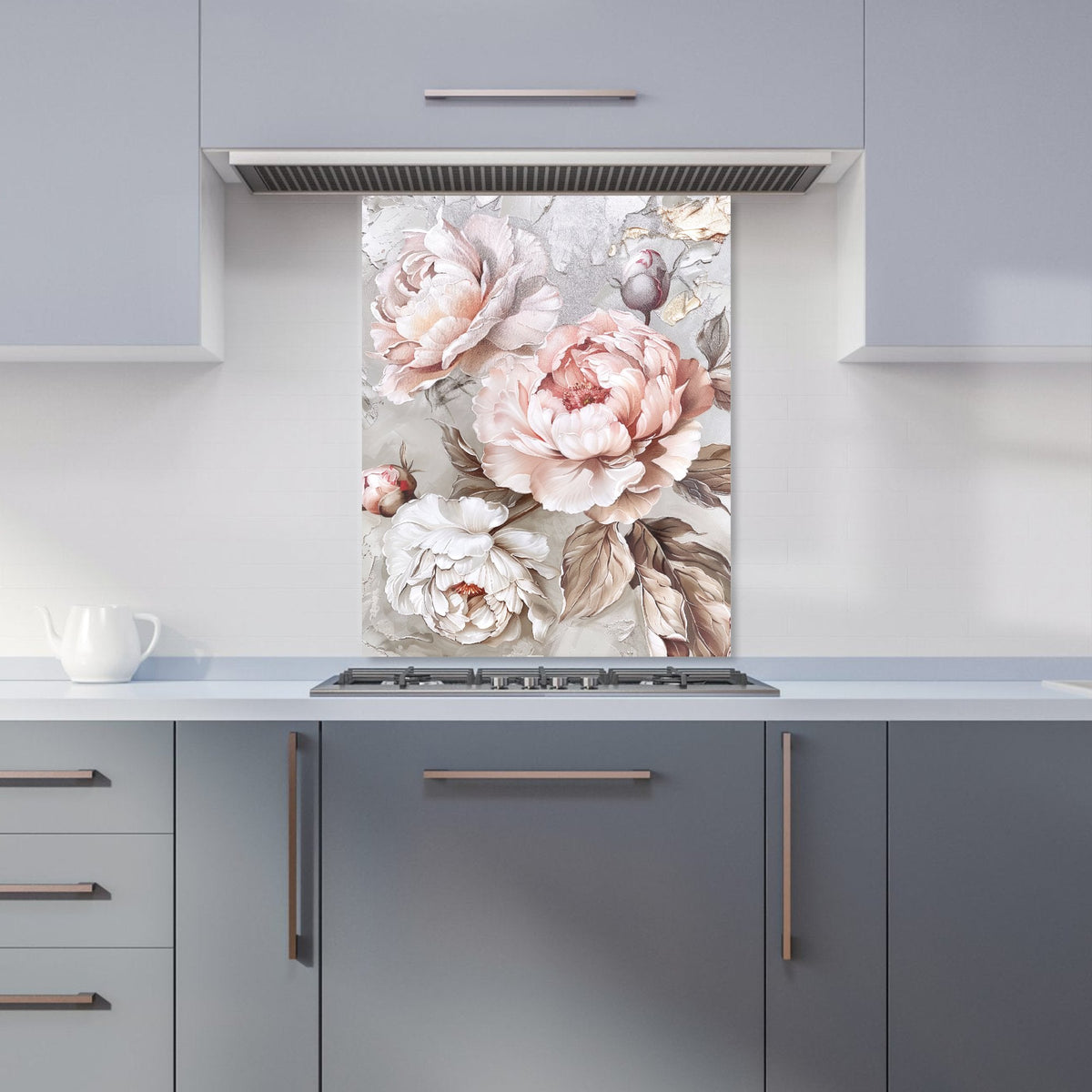 Vintage Rose Elegance Kitchen Splashback
