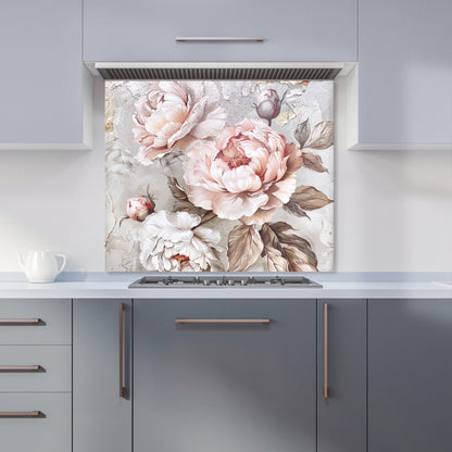 Vintage Rose Elegance Kitchen Splashback