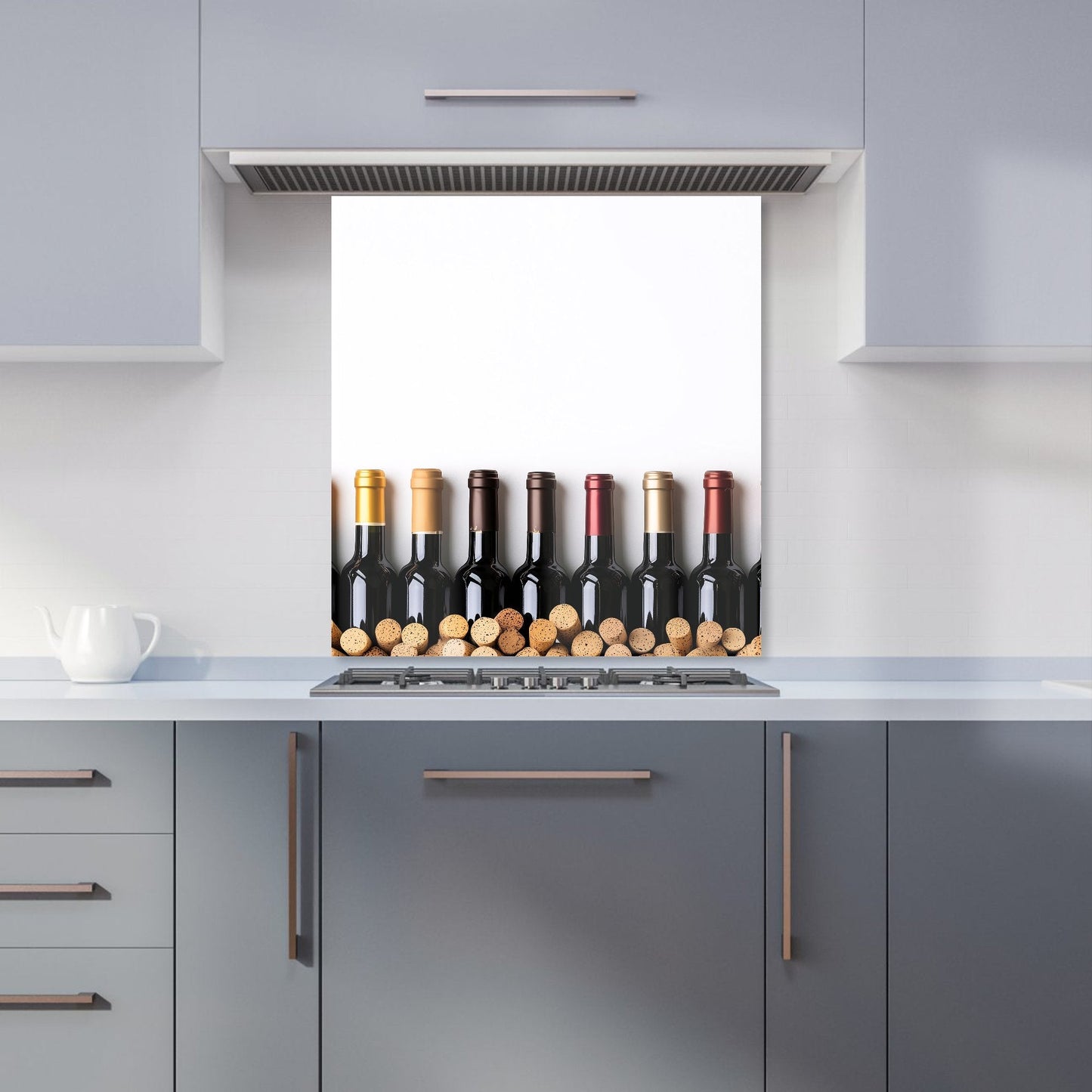 Wine Bottles in Harmony Kitchen Splashback