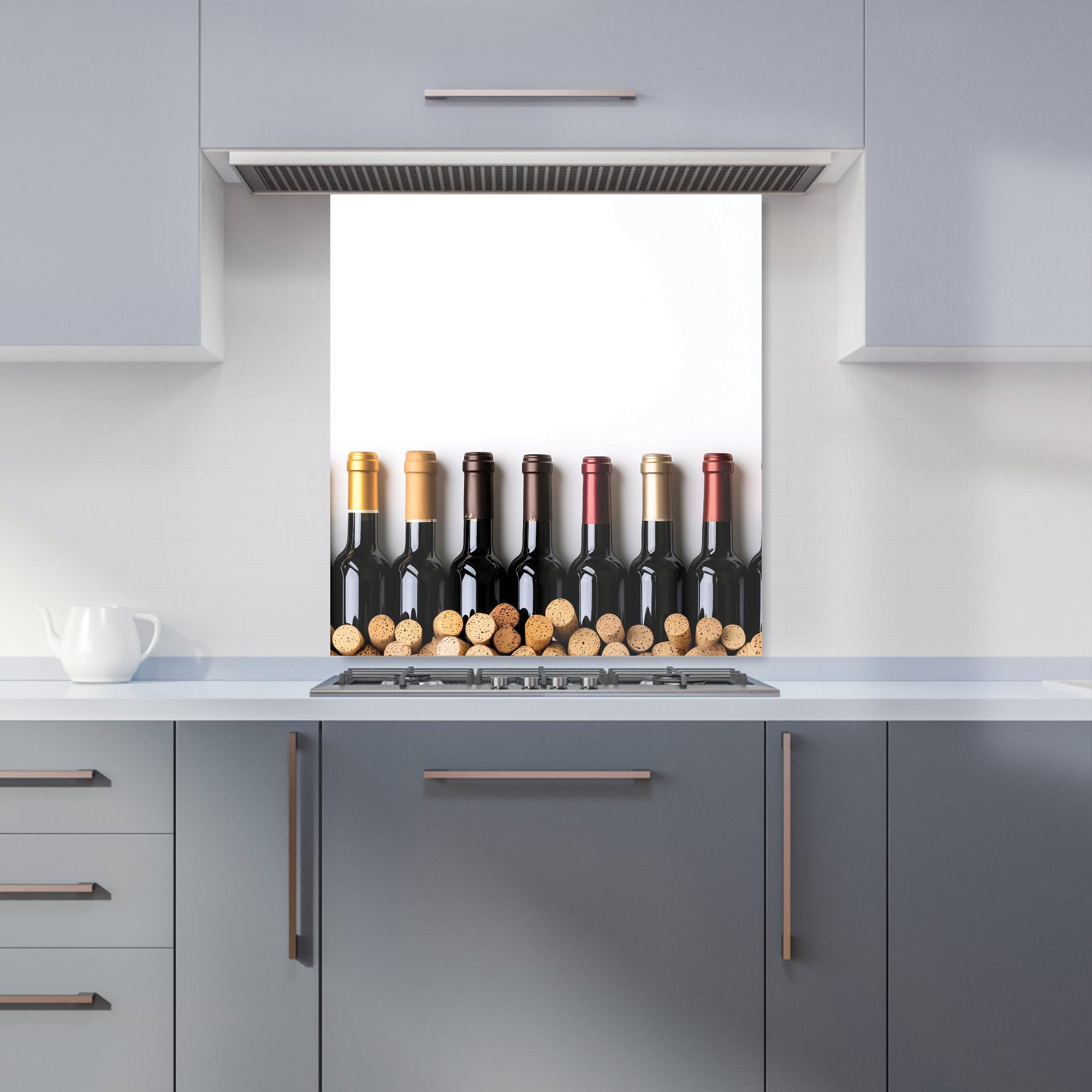 Wine Bottles in Harmony Kitchen Splashback