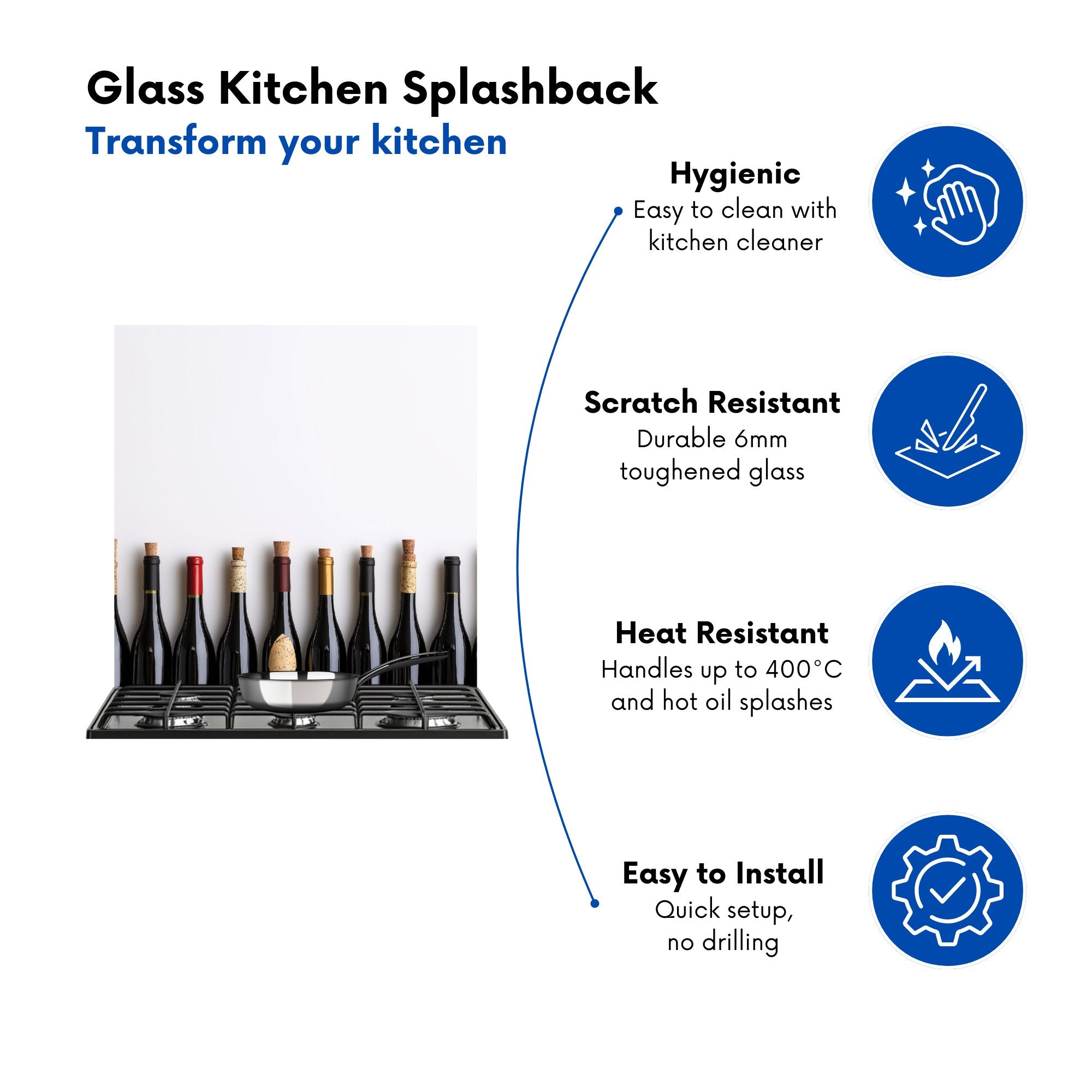 Corked Wine Collection Kitchen Splashback