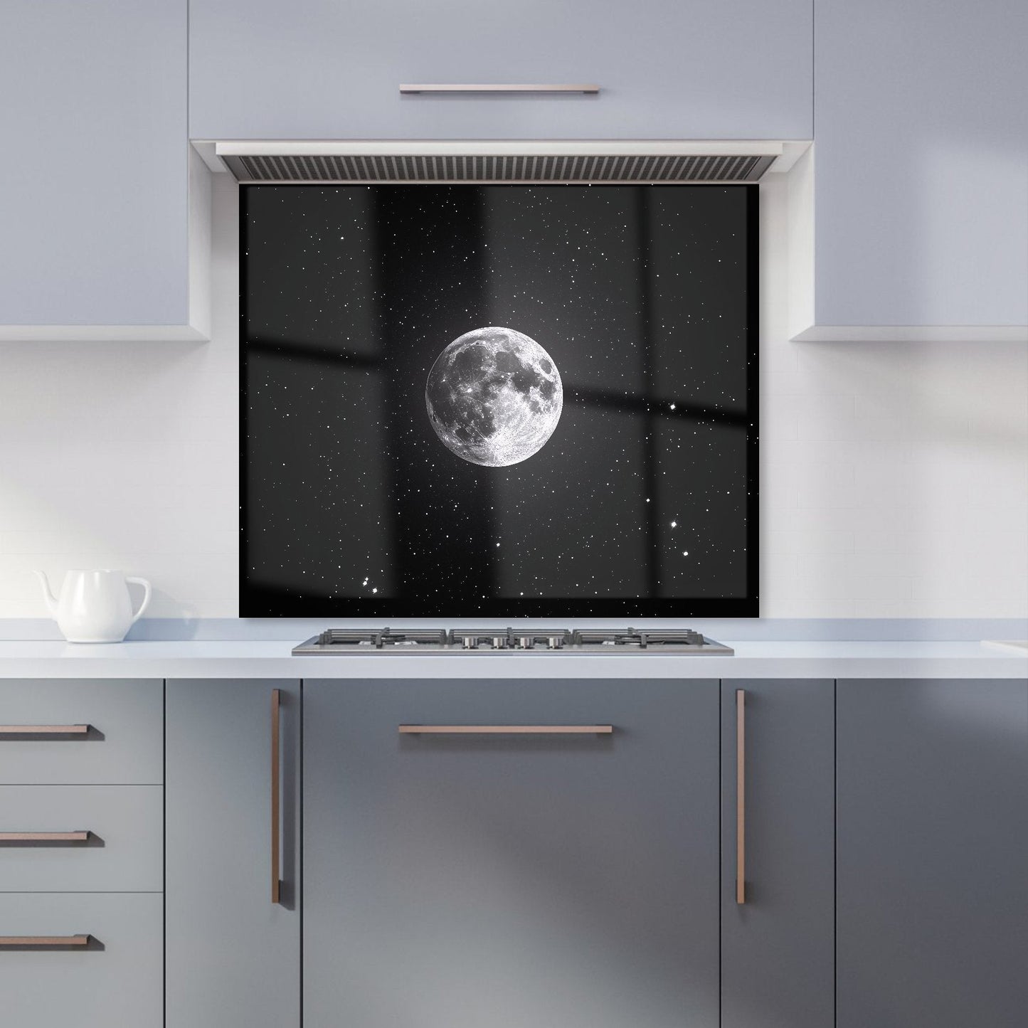 Lunar Glow in the Night Sky Kitchen Splashback