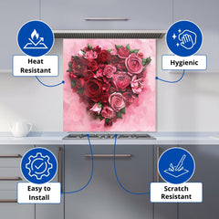 Heart of Roses Kitchen Splashback