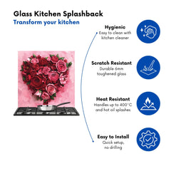 Heart of Roses Kitchen Splashback