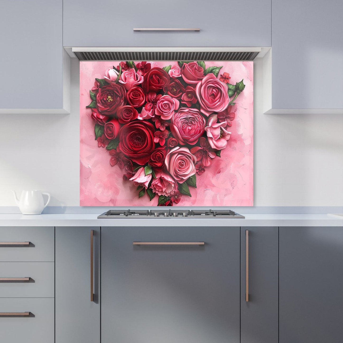 Heart of Roses Kitchen Splashback