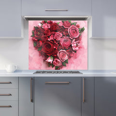 Heart of Roses Kitchen Splashback