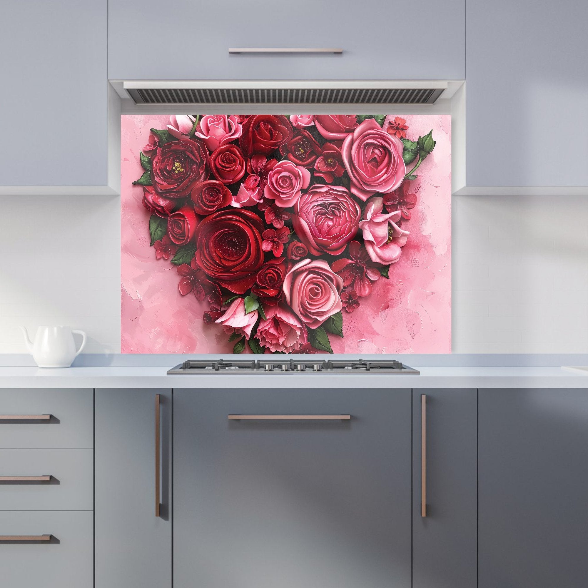 Heart of Roses Kitchen Splashback