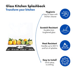 Citrus Parade on White Kitchen Splashback