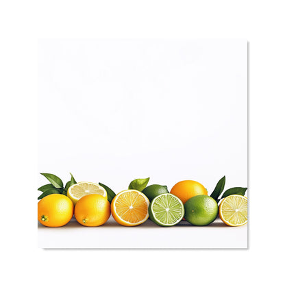 Citrus Parade on White Kitchen Splashback