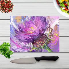 Abstract Thistle Explosion Chopping Board