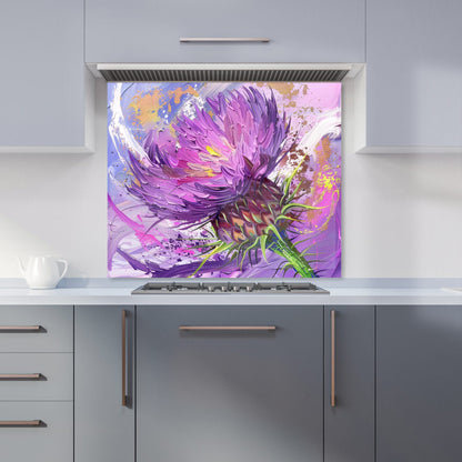 Abstract Thistle Explosion Kitchen Splashback