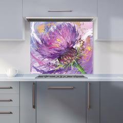 Abstract Thistle Explosion Kitchen Splashback