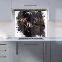 Black Panther's Intense Stare Kitchen Splashback