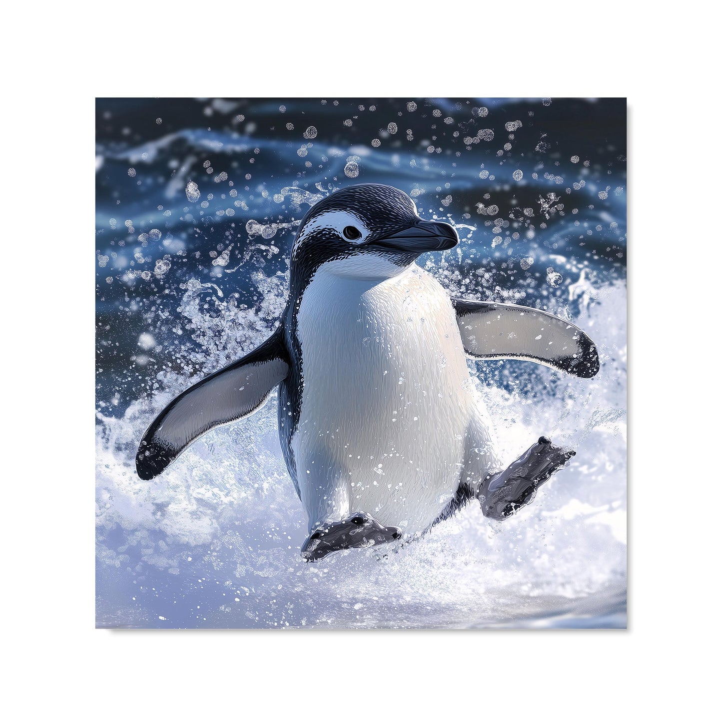 Joyful Penguin Splashes Kitchen Splashback