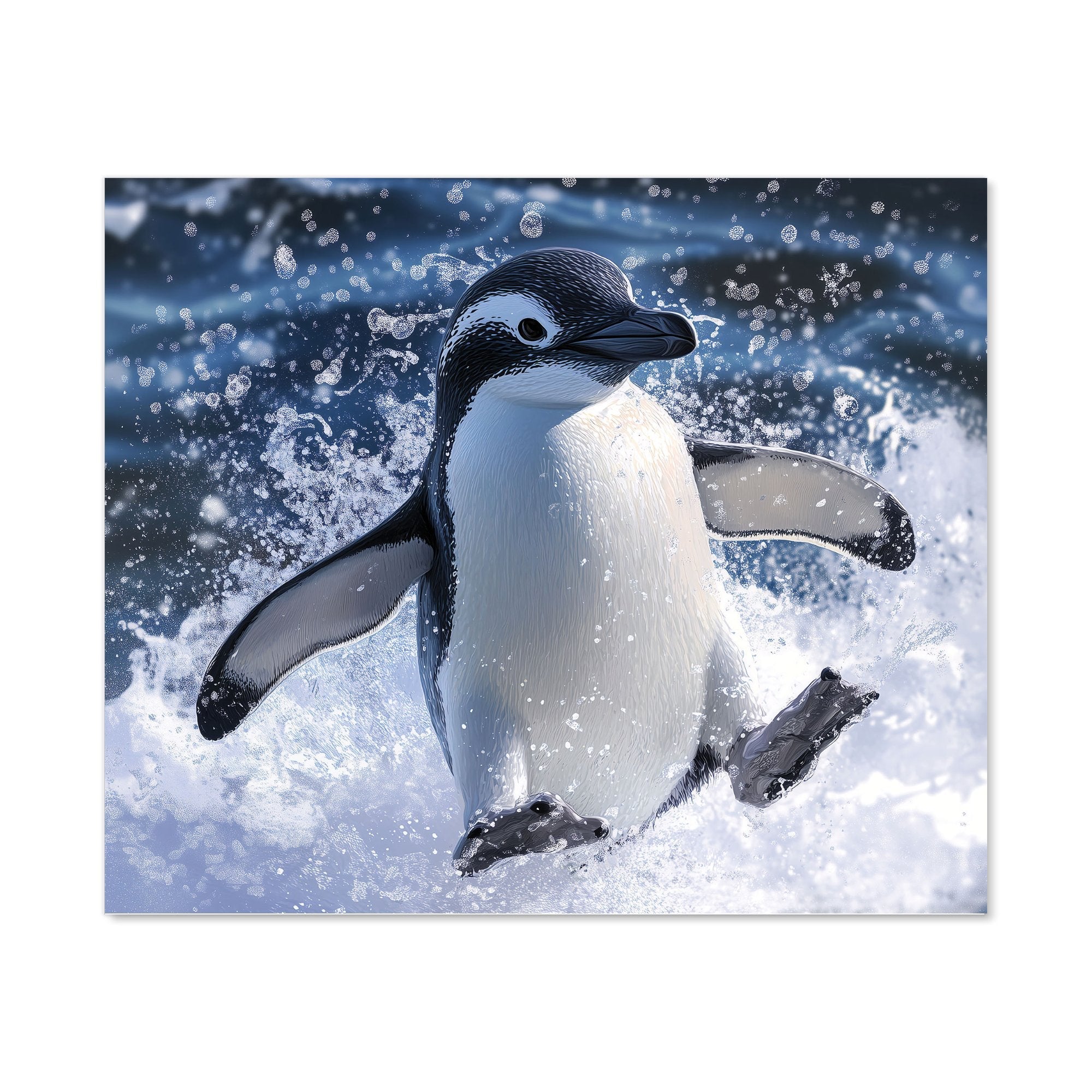 Joyful Penguin Splashes Kitchen Splashback