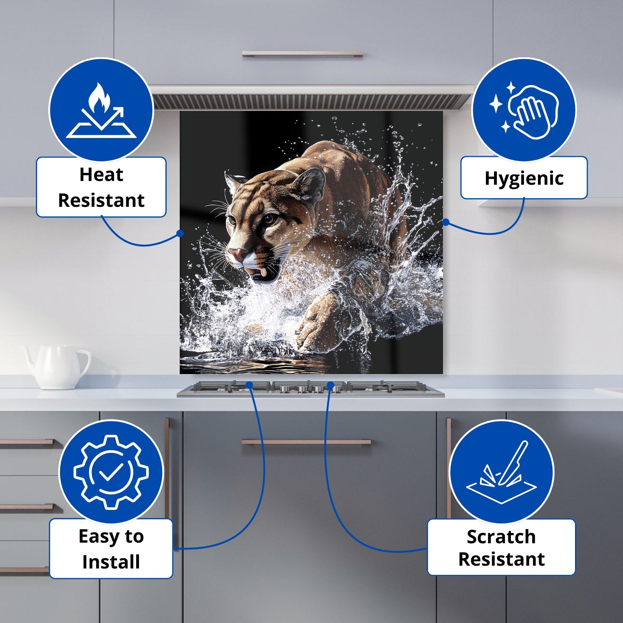Puma's Determined Splash Kitchen Splashback