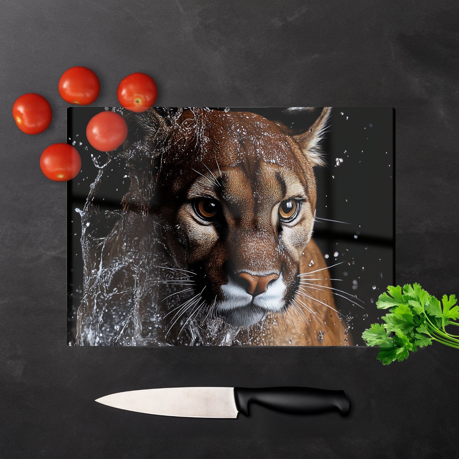 Fierce Puma In Motion Chopping Board