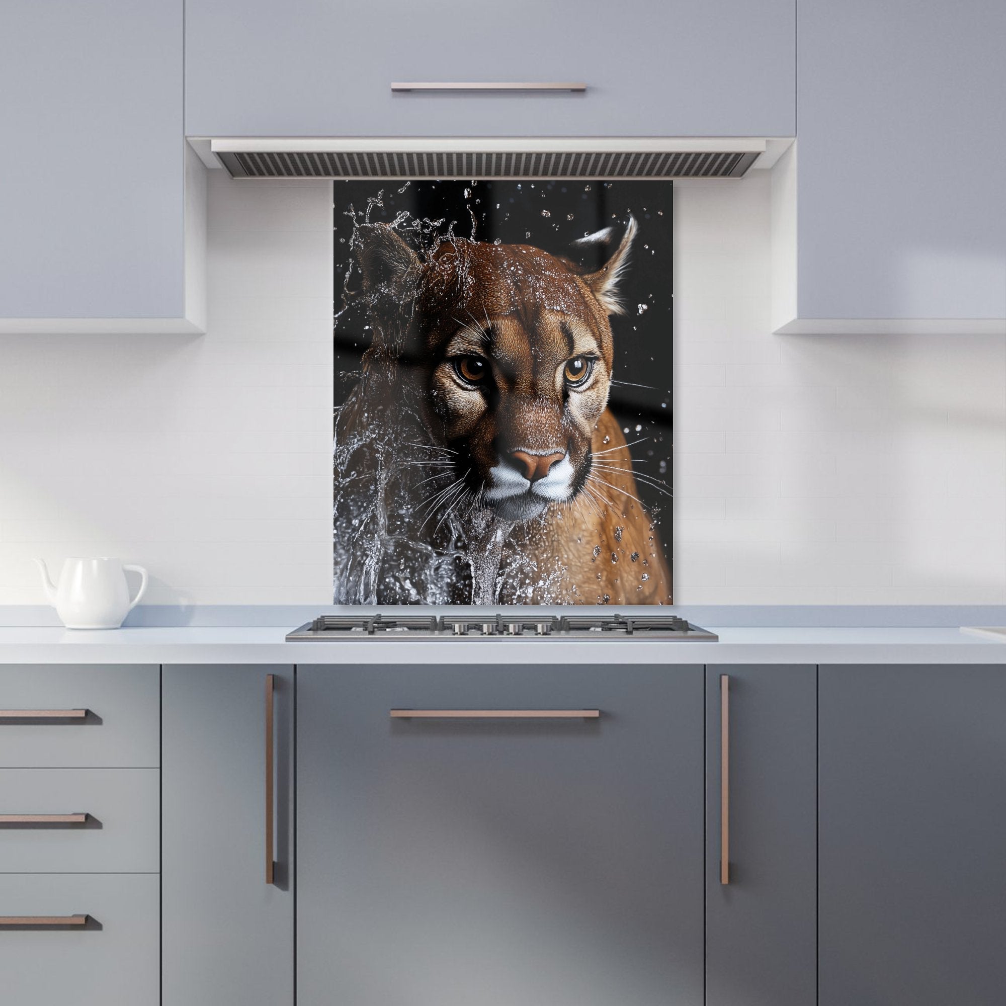 Fierce Puma in Motion Kitchen Splashback