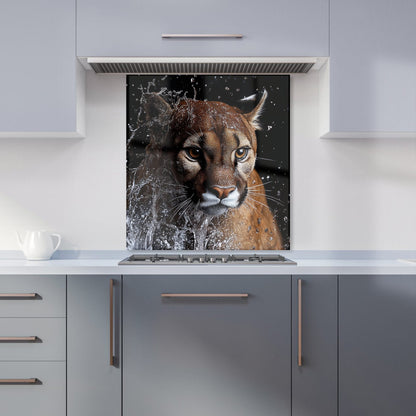 Fierce Puma in Motion Kitchen Splashback