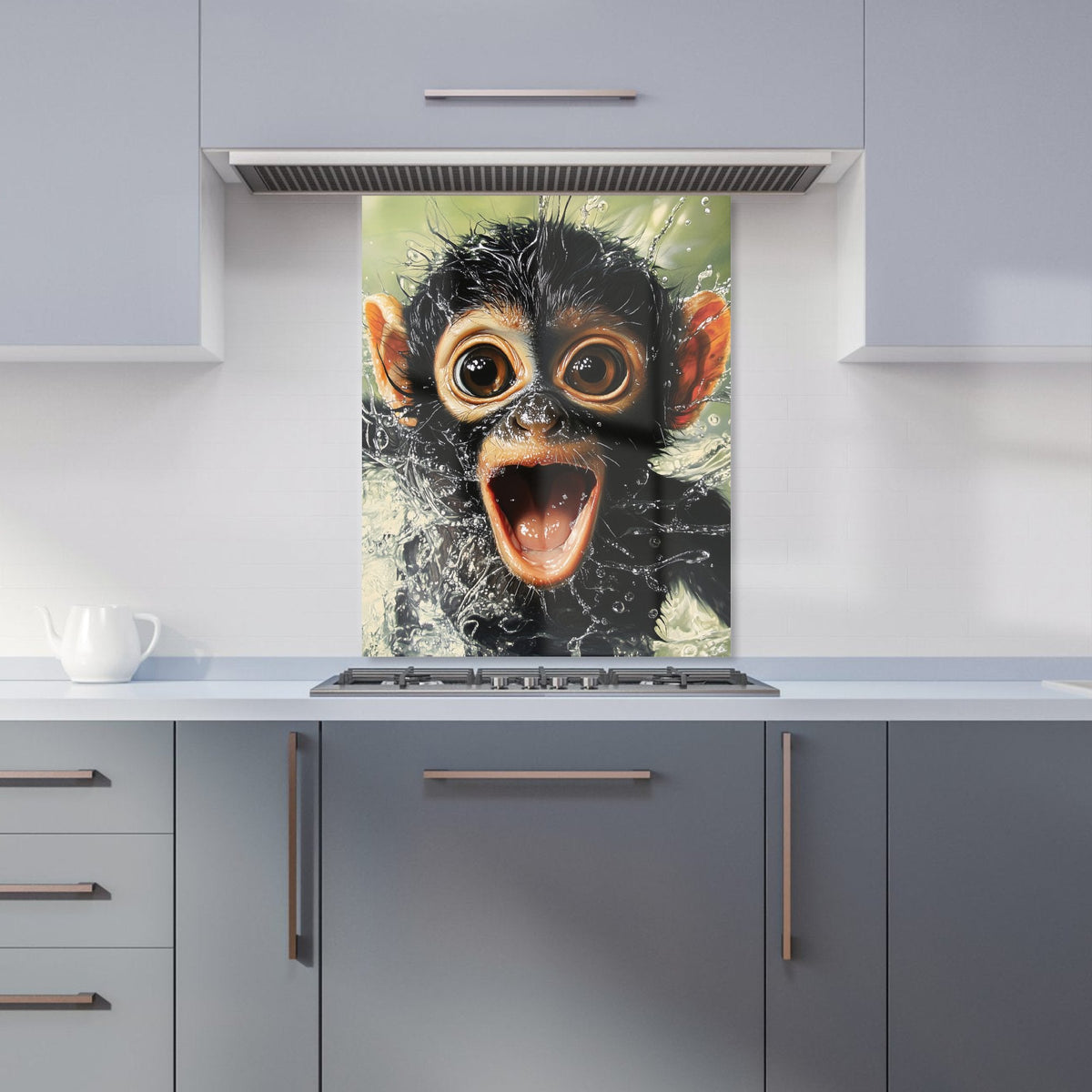 Excited Monkey in the Water Kitchen Splashback