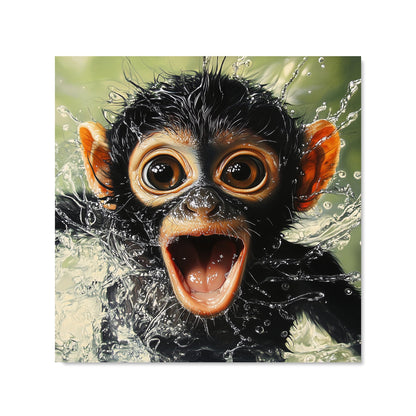 Excited Monkey in the Water Kitchen Splashback