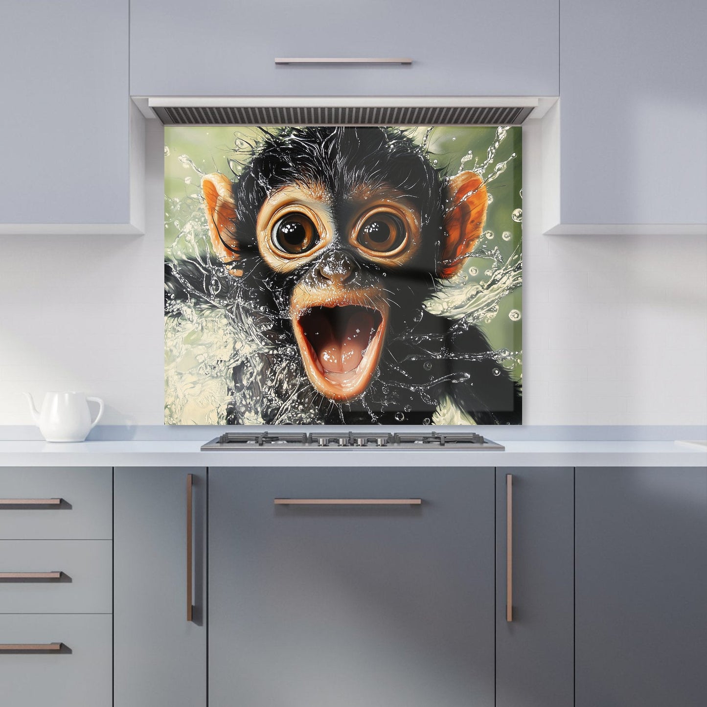 Excited Monkey in the Water Kitchen Splashback