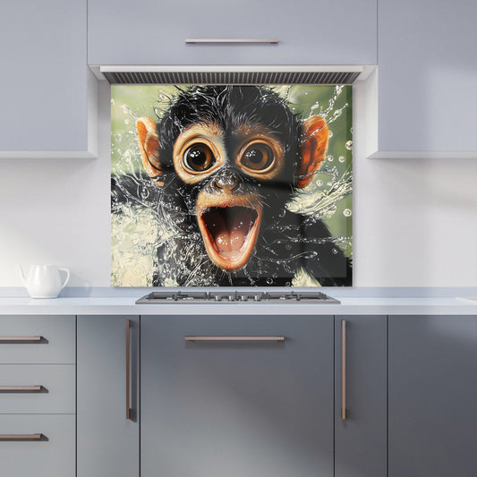 Excited Monkey in the Water Kitchen Splashback