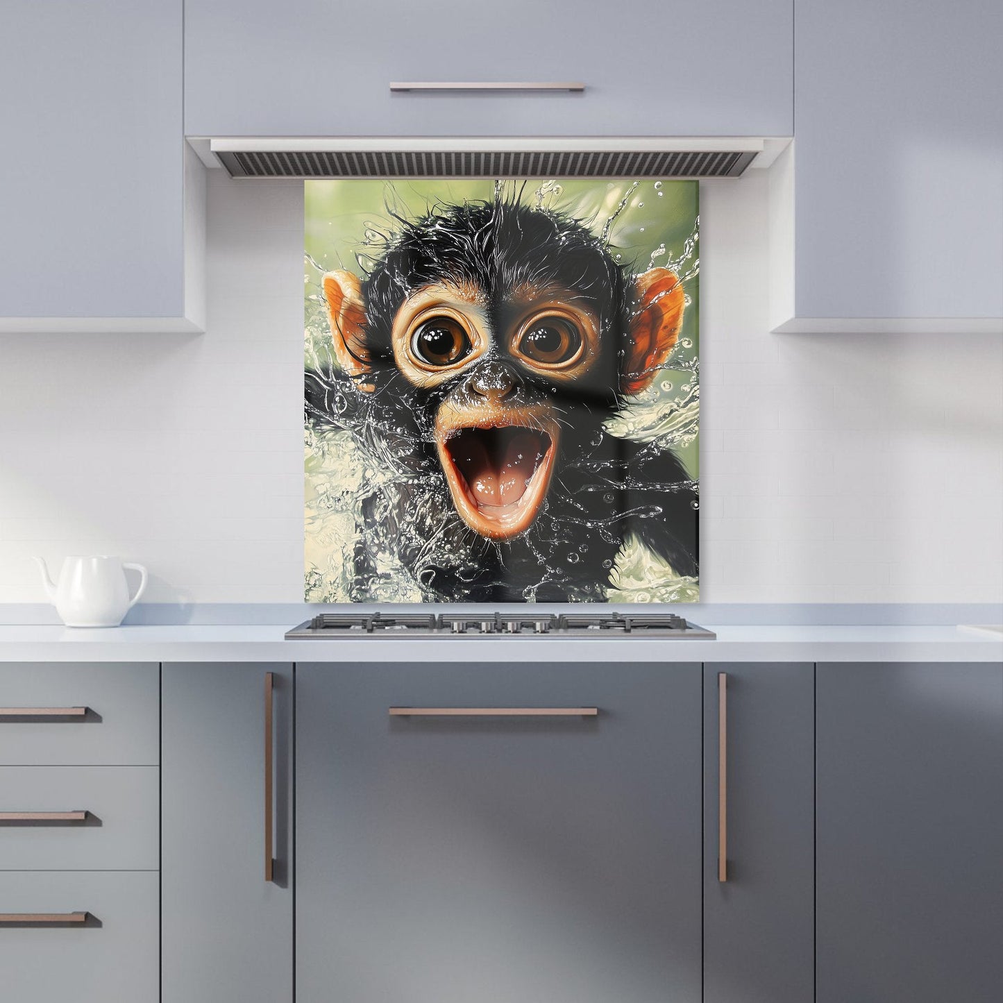 Excited Monkey in the Water Kitchen Splashback