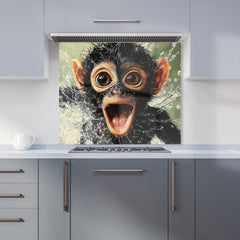 Excited Monkey in the Water Kitchen Splashback