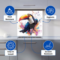 Toucans Splash of Vivid Life Kitchen Splashback