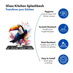 Toucan's Splash of Vivid Life Kitchen Splashback