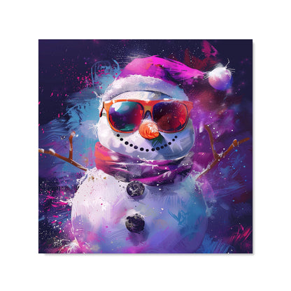 Cosmic Snowman Celebration Kitchen Splashback