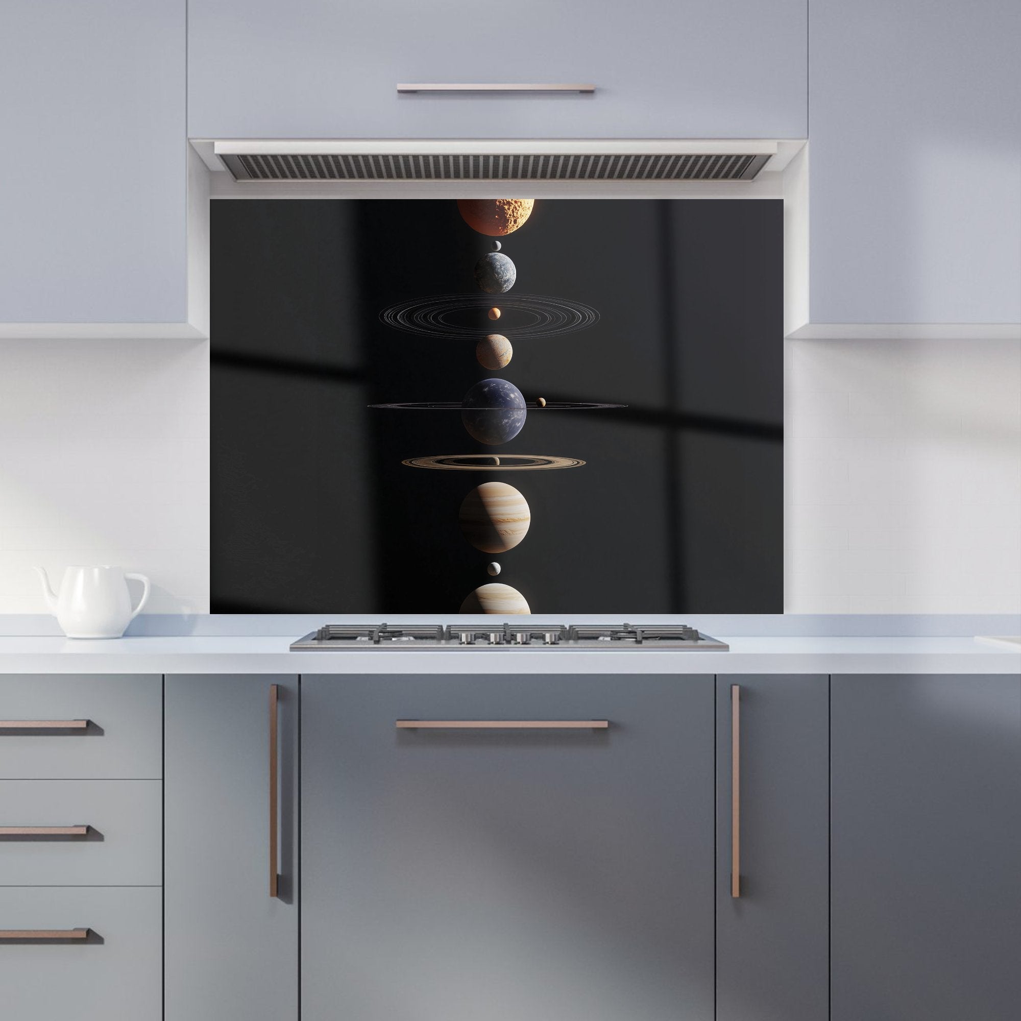 Balanced Planets in Space Kitchen Splashback