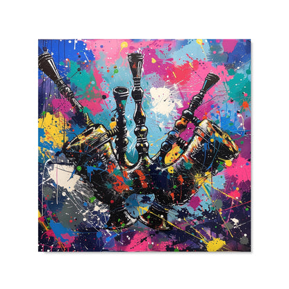 Scottish Bagpipes Splashart Kitchen Splashback