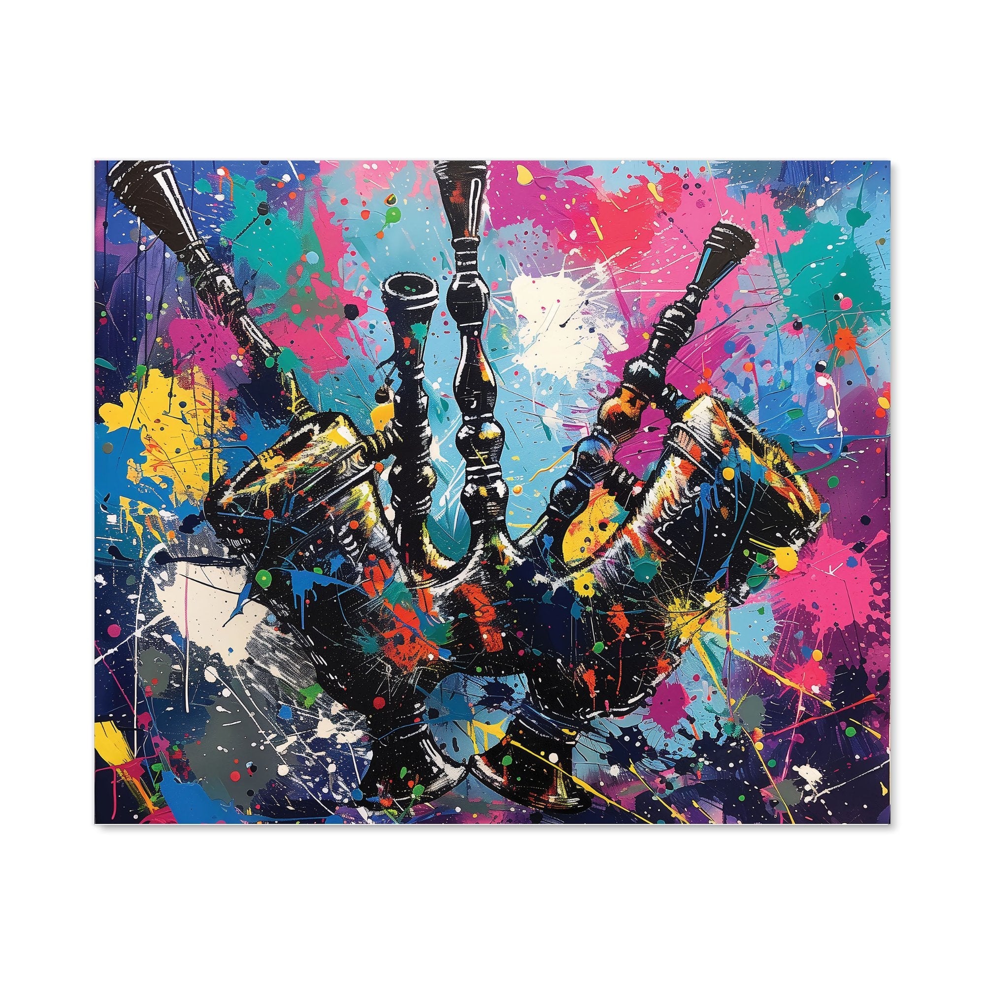 Scottish Bagpipes Splashart Kitchen Splashback