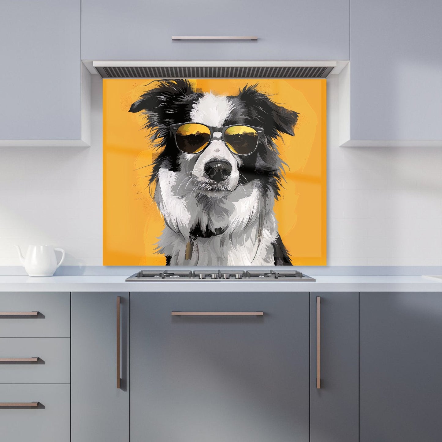 Cool Collie with Attitude Kitchen Splashback