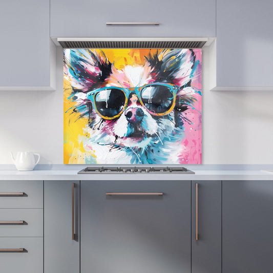 Chic Chihuahua in Sunglasses Kitchen Splashback