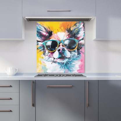 Chic Chihuahua in Sunglasses Kitchen Splashback