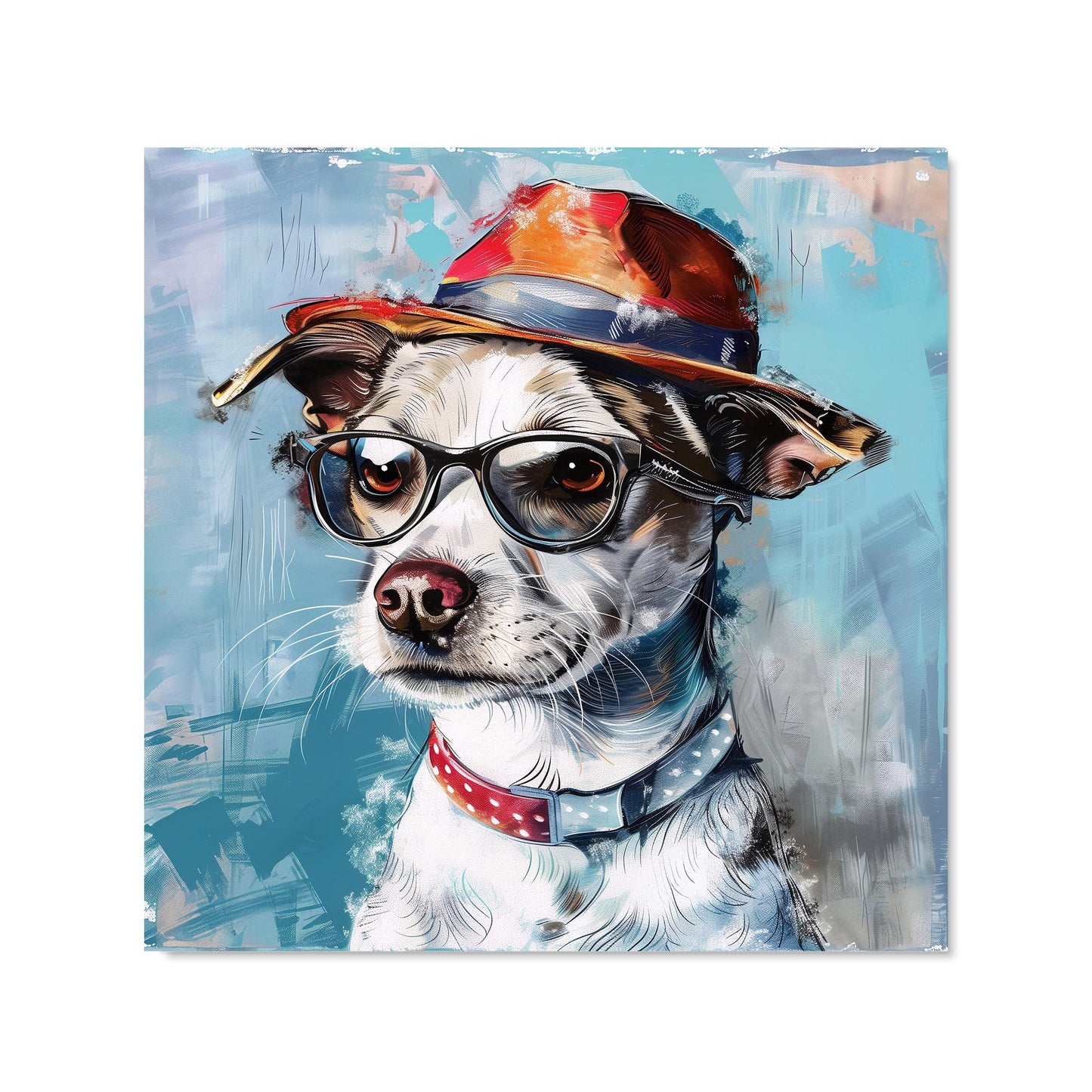 Quirky Pup with a Fedora Kitchen Splashback